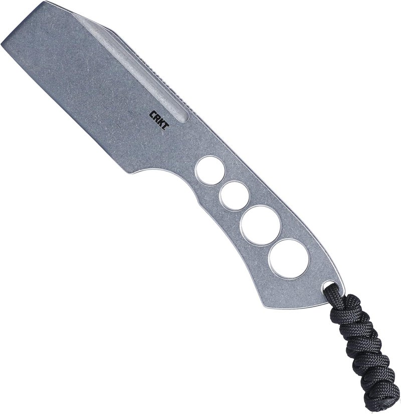 CRKT Razel Chisel Fixed Blade Knife with Sheath: Stainless Steel Plain Edge Blade, Stainless Steel Handle, 2130 - Image 1